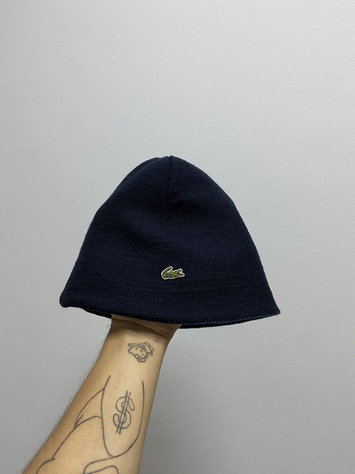 Lacoste × Vintage Lacoste Recversible Hat Vintage Beanie Big Logo Doubleside Size ONE SIZE - 2 Thumbnail