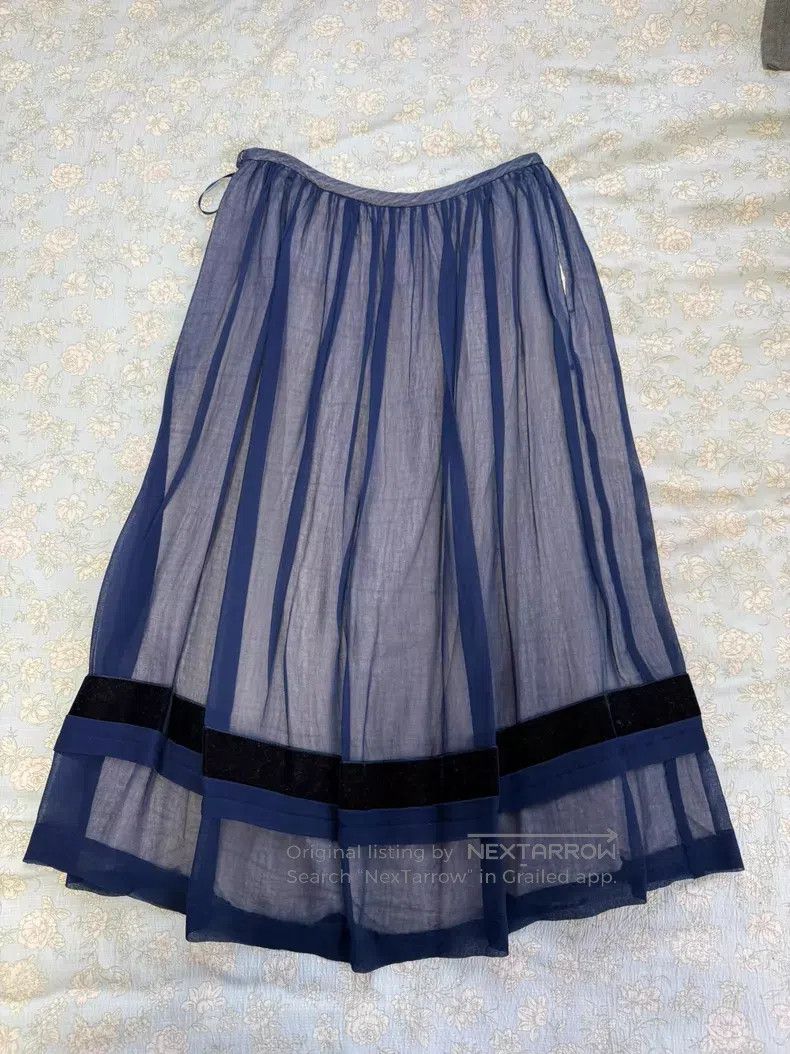 Comme des Garcons Comme Des Garcons size M Blue Double-layered Mesh Half Ski Size 23" - 2 Thumbnail