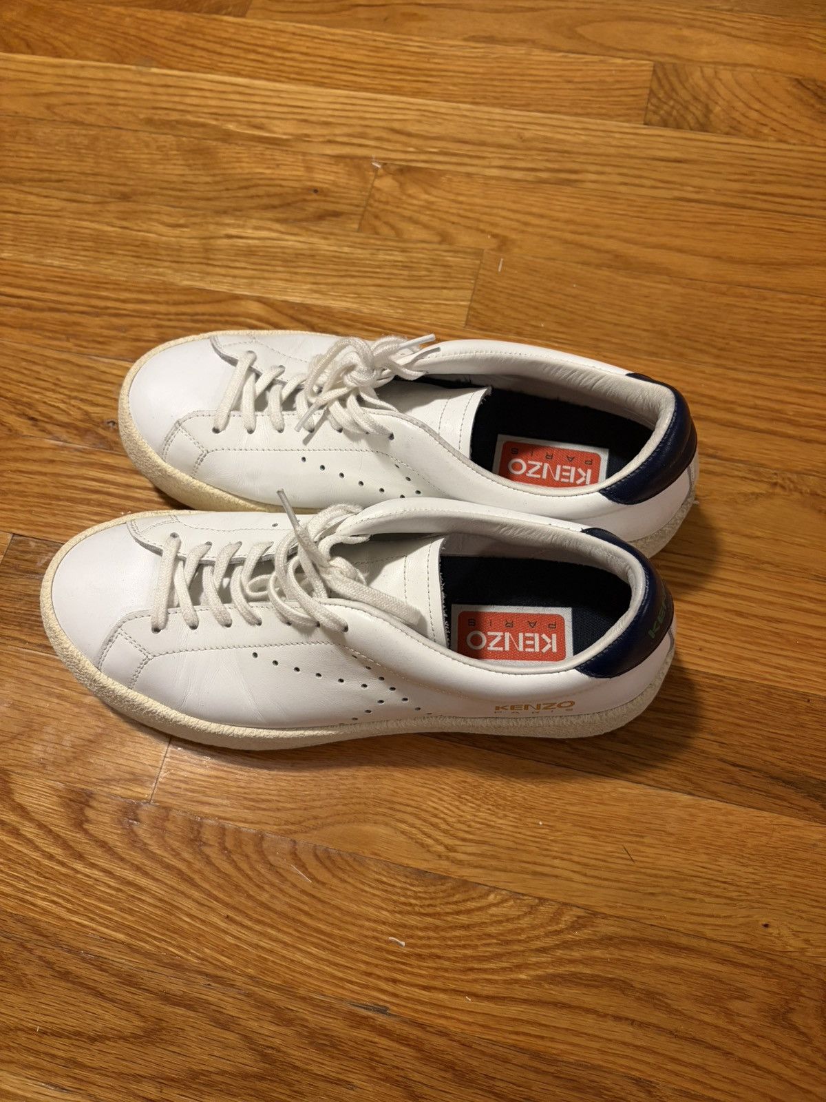 Kenzo Kenzo white leather sneakers Size US 8 / EU 41 - 1 Thumbnail