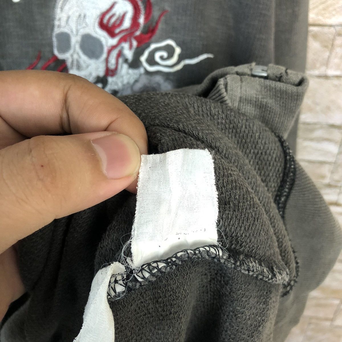 Japanese Brand DL Defective Struct skull Black japan sweater Hoodie #A558 Size US L / EU 52-54 / 3 - 13 Thumbnail