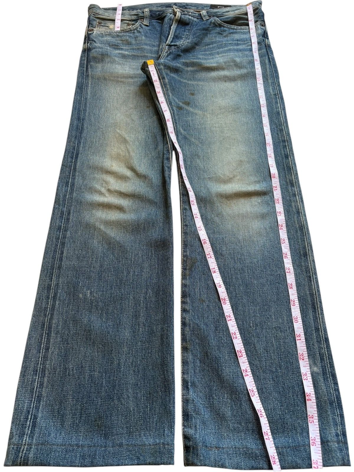 Designer × Japanese Brand Vintage Japanese Brand Selvedge Button Fly Mud Wash Jeans Size US 32 / EU 48 - 12 Thumbnail