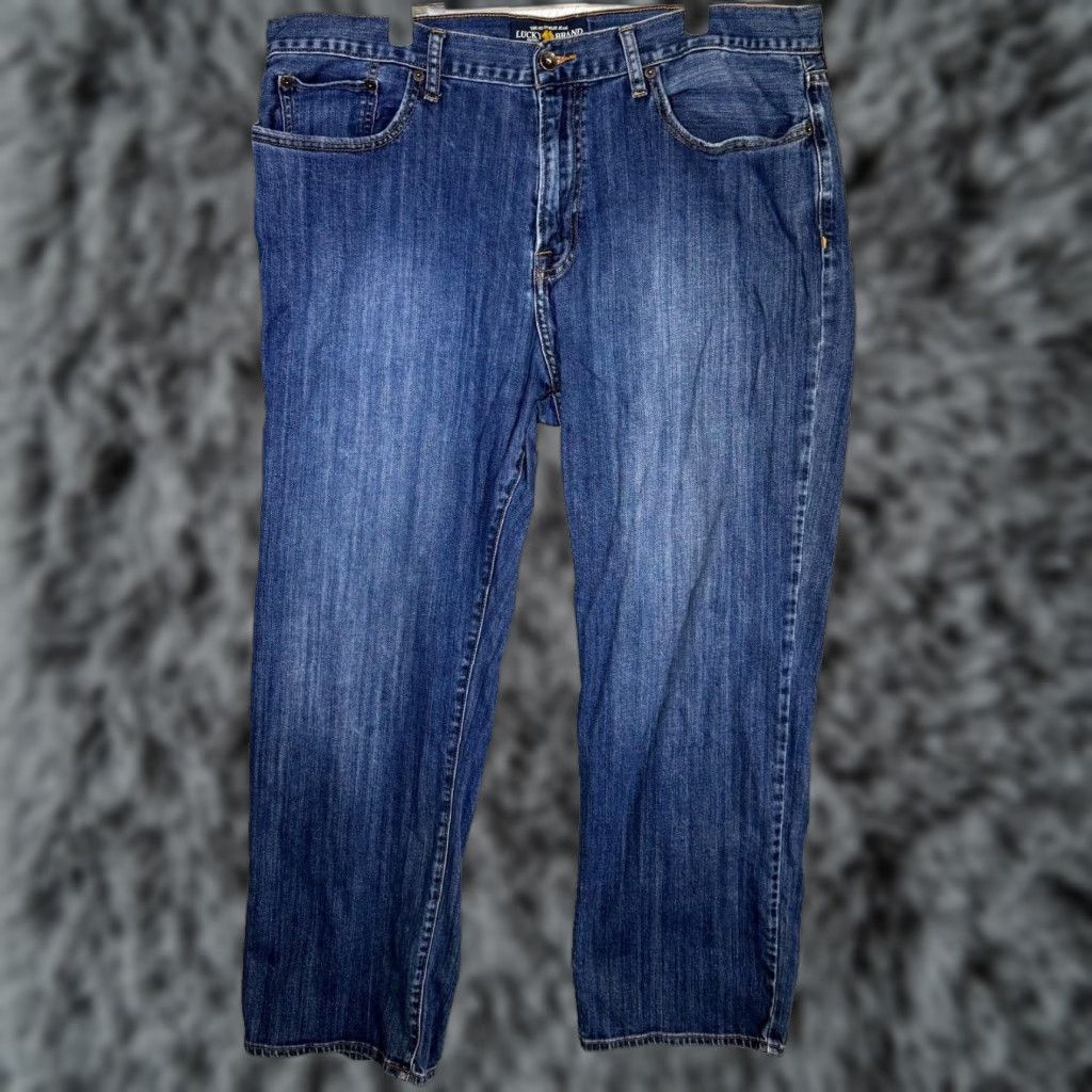 Lucky Brand Lucky Brand 361 Men Jeans 40 x 30 Blue Denim Vintage Straight Mid-Rise Stretch Size US 40 / EU 56 - 1 Thumbnail