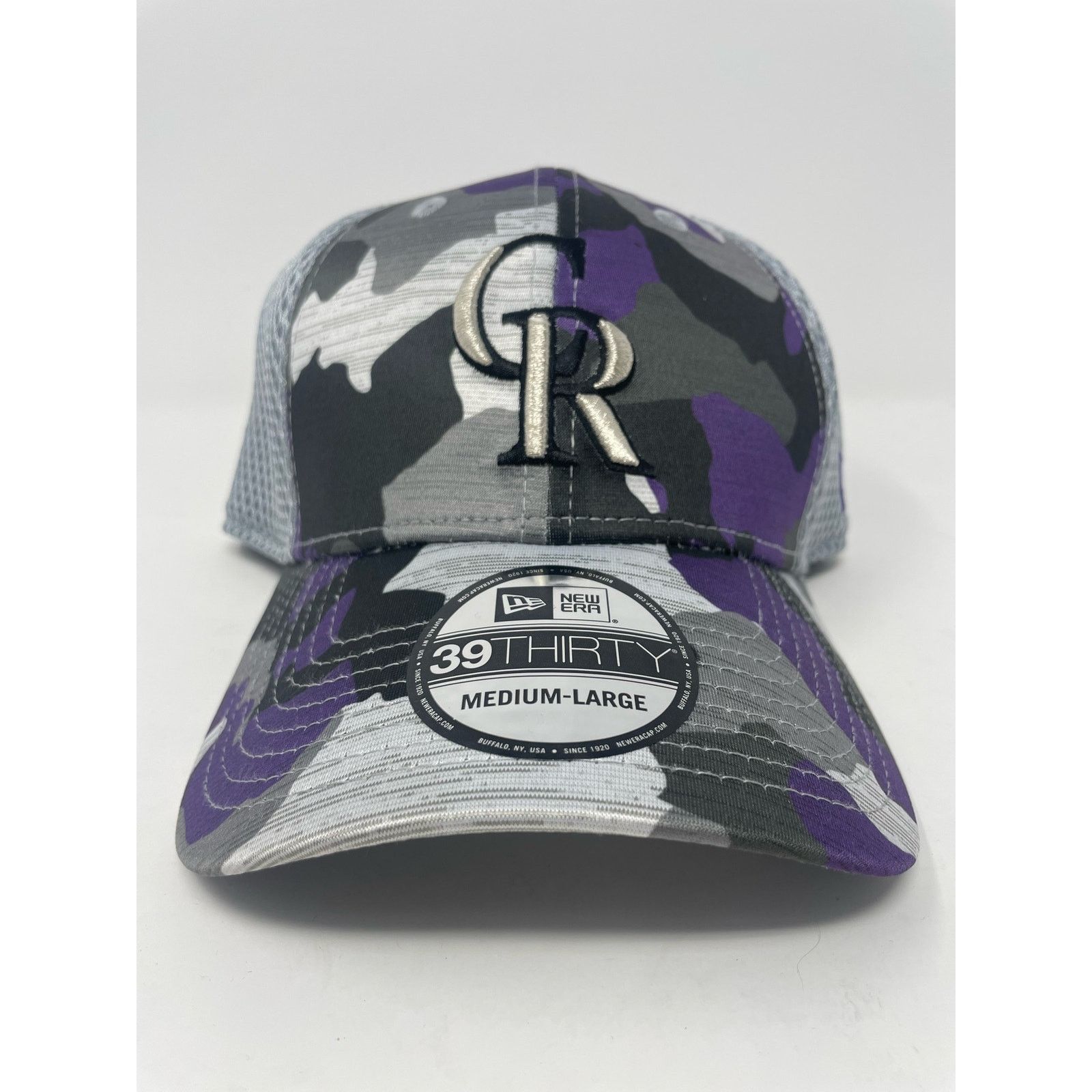 New Era Colorado Rockies New Era Hat Gray Purple Camo 39Thirty NEW Size ONE SIZE - 1 Thumbnail