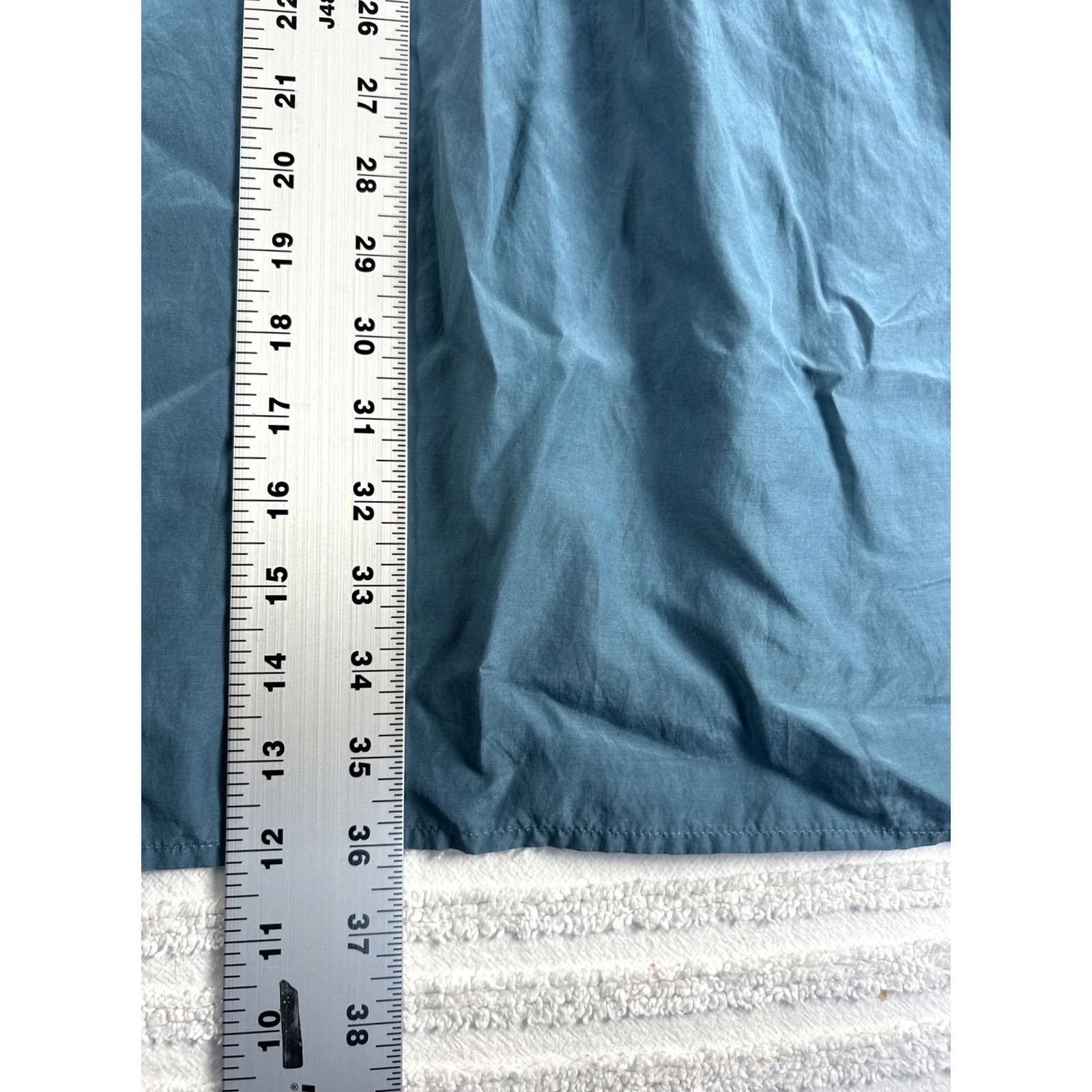 J. Jill J.Jill Dress Smocked Shift Silk Cotton Blend Long Sleeve Blue-Green Women M Size M / US 6-8 / IT 42-44 - 8 Thumbnail