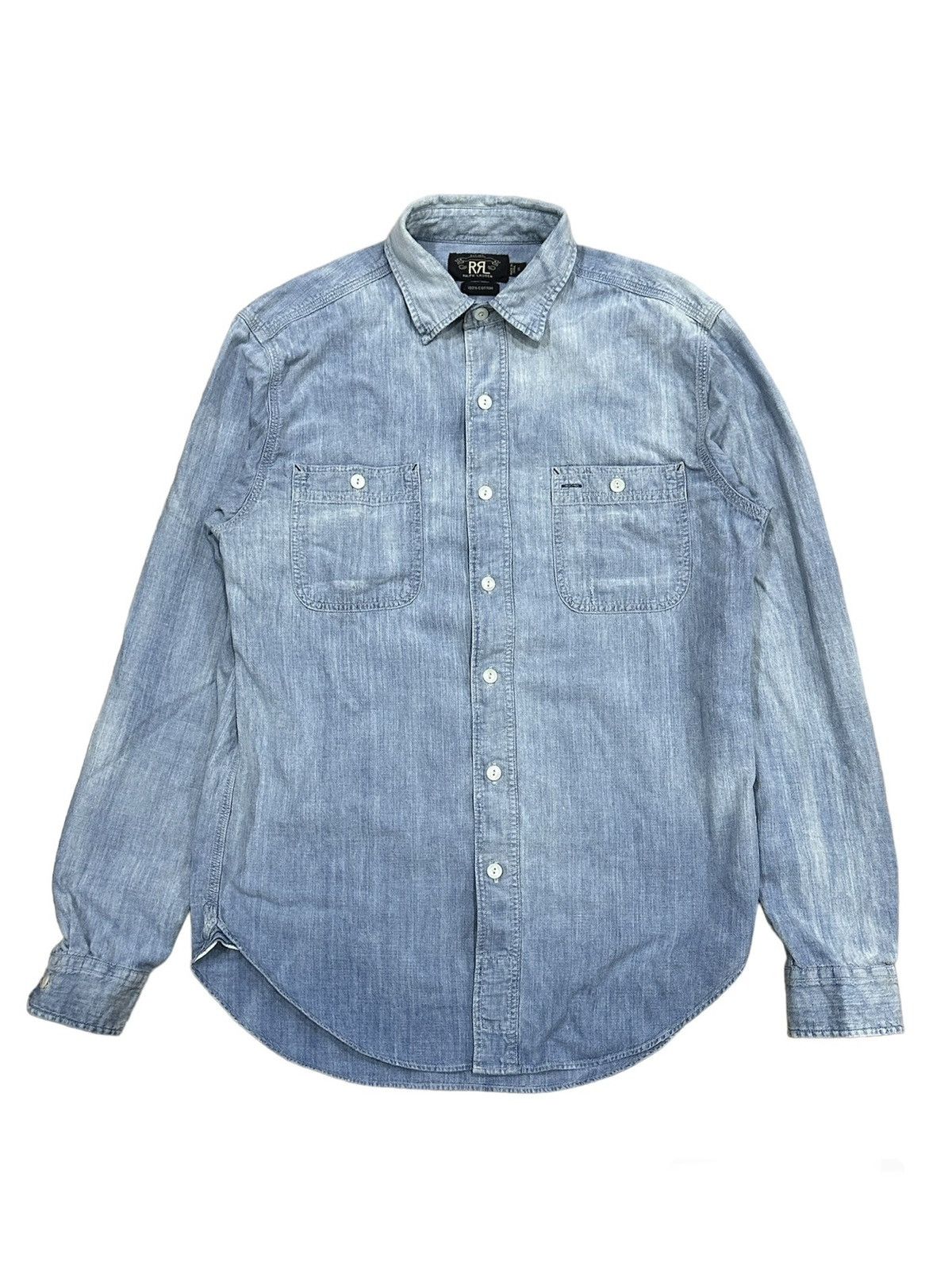 RRL Ralph Lauren Vintage RRL Polo Ralph Lauren Wash Denim Shirt Size US M / EU 48-50 / 2 - 2 Thumbnail