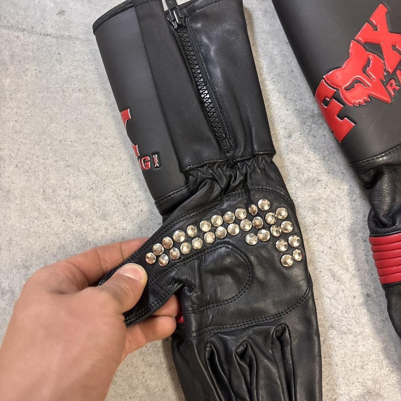 Other Vintage 1990s Fox Moto X leather gloves Size ONE SIZE - 4 Thumbnail