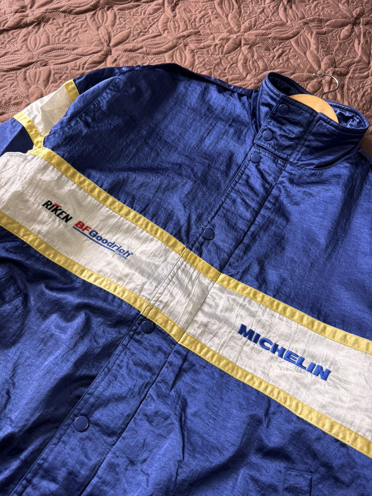 If Six Was Nine vintage Michelin racing jacket nylon bomber design 1990s Size US L / EU 52-54 / 3 - 3 Thumbnail