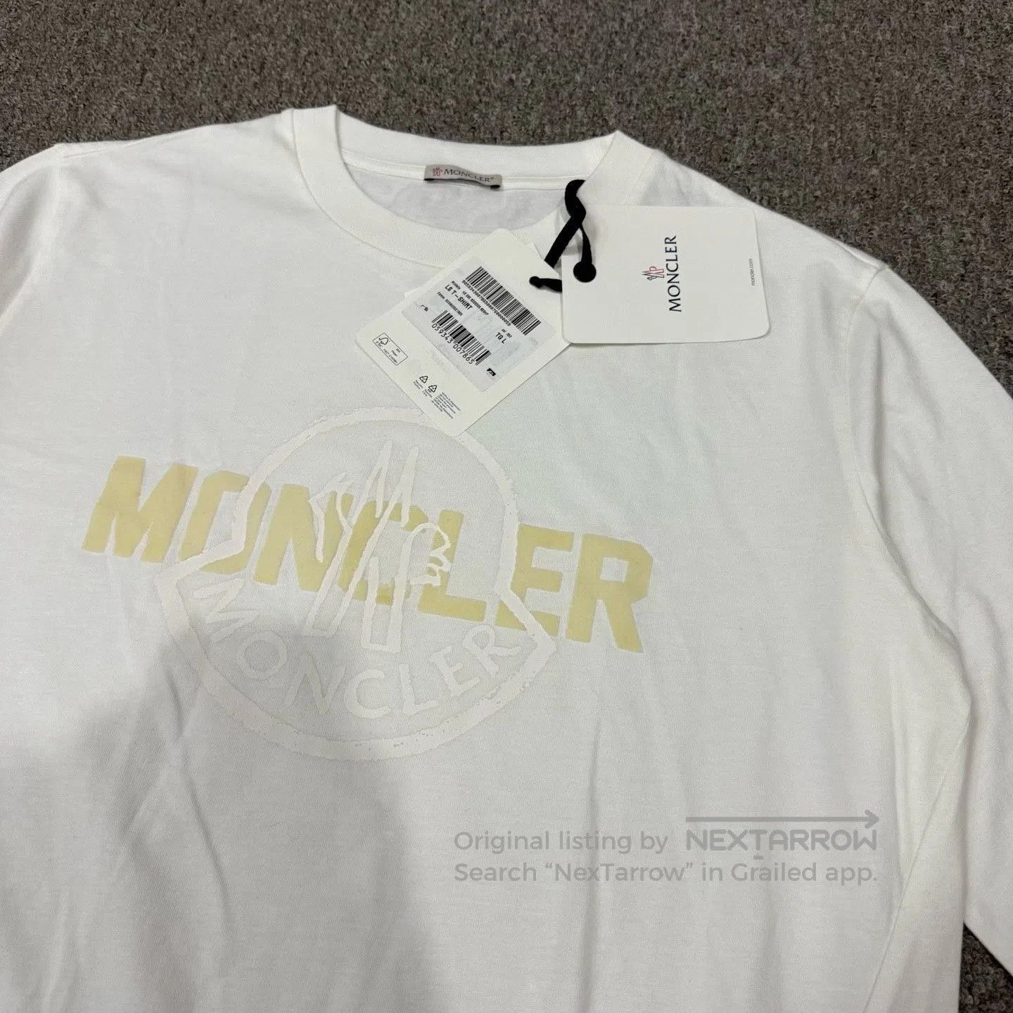 Moncler Moncler White Chest Logo Sweatshirt. Size US L / EU 52-54 / 3 - 3 Thumbnail