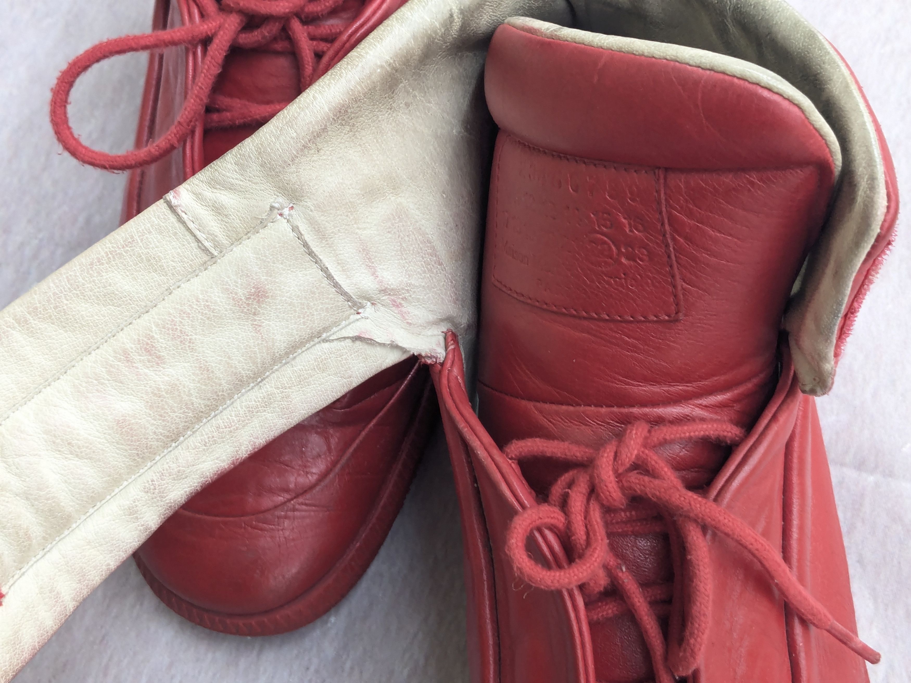 Maison Margiela Maison Margiela Future Red Leather High Top 9 42 Sneakers Size US 9 / EU 42 - 3 Thumbnail