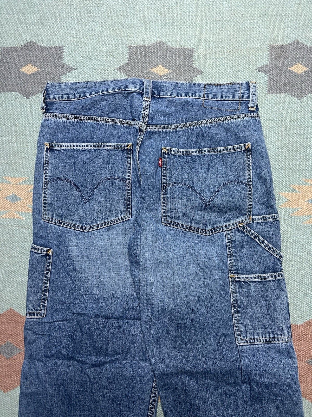 Vintage Vtg Levi’s carpenter jeans workwear skater baggy wide 33x31 Size US 33 - 3 Thumbnail