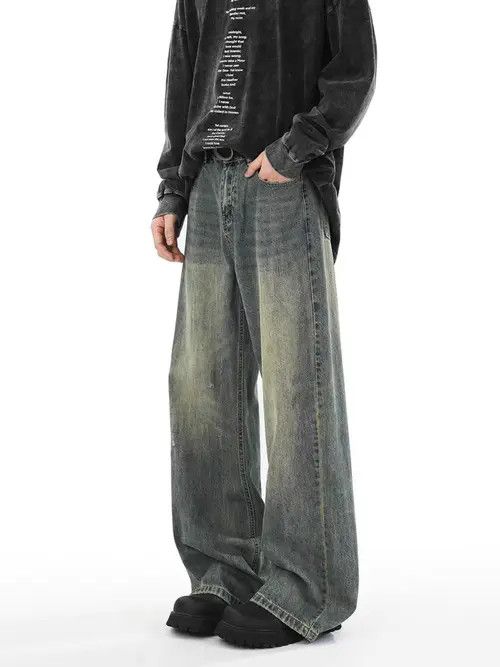 VIBE High street Y2K hip hop baggy wash jeans Size US 34 / EU 50 - 1 Preview