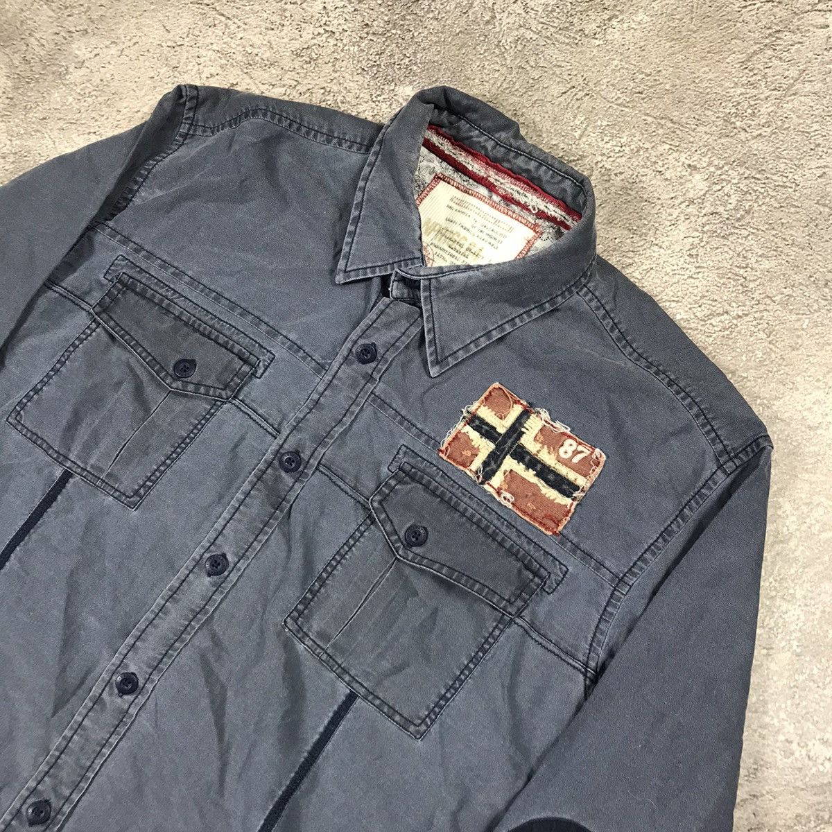 Vintage Vintage Napapijri Shirt Elbow Patch Workwear Streetwear XL Size US XL / EU 56 / 4 - 4 Thumbnail