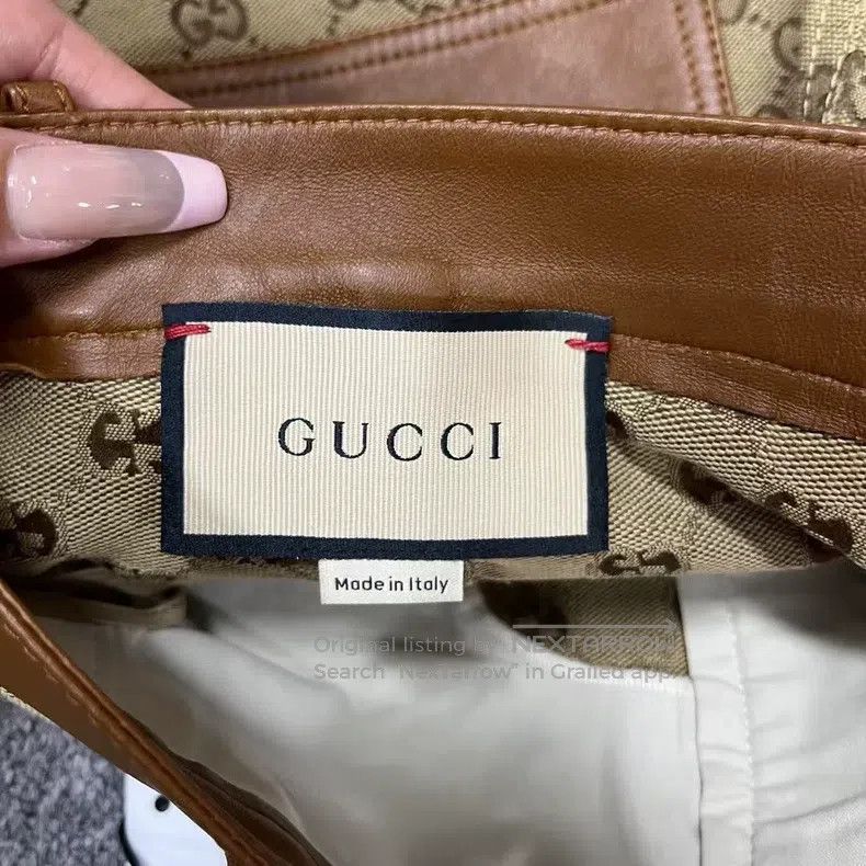 Gucci Gucci Brown Logo Leather Rolled Canvas Casual Shorts Size 26" / US 2 / IT 38 - 3 Thumbnail