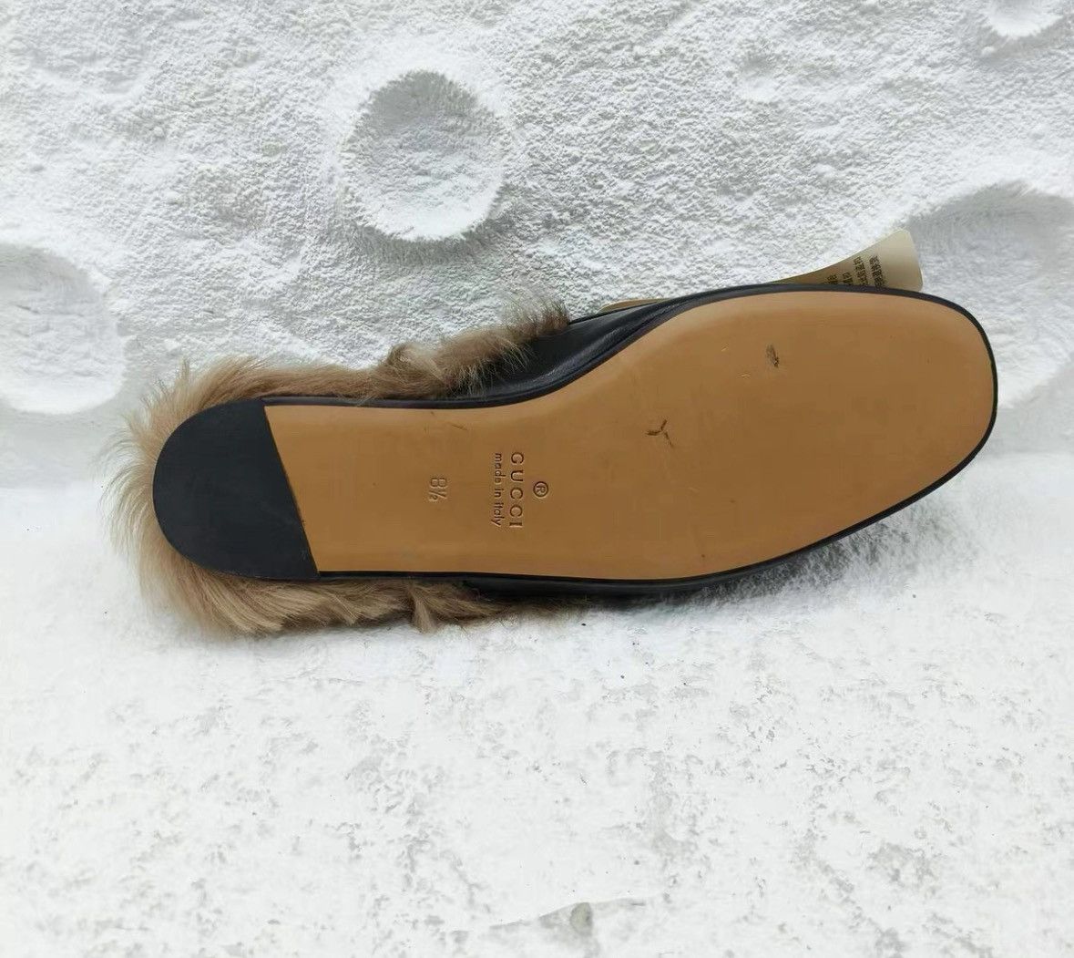 Gucci Gucci Princetown Black Fur Mules for Men - Size US 8.5 / EU 41-42 - 4 Thumbnail