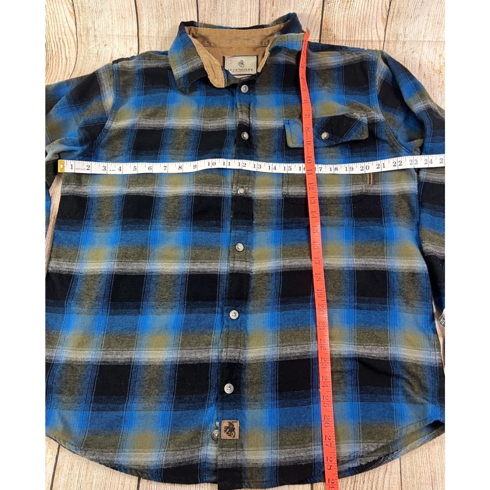 Vintage VINTAGE Legendary Whitetails The Original Buck Camp Plaid Blue Flannel Shirt Mens Large Size US L / EU 52-54 / 3 - 4 Thumbnail
