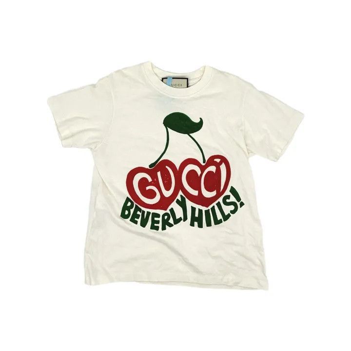 Gucci Gucci Beverly Hills Cherry Print Short Sleeve T-Shirt-2507 Size XS / US 0-2 / IT 36-38 - 8 Thumbnail