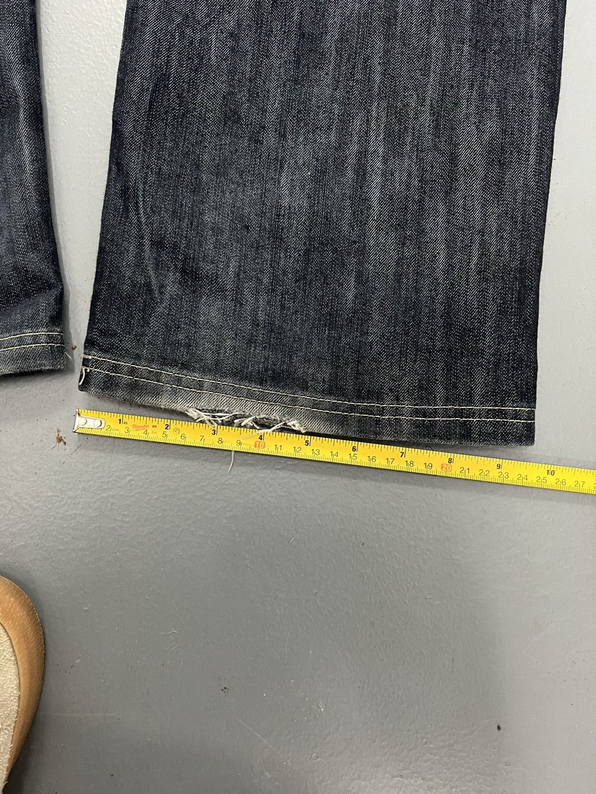 Japanese Brand × Vintage Vintage Y2K Phat farm black denim shiny baggy jeans Size US 36 / EU 52 - 8 Thumbnail