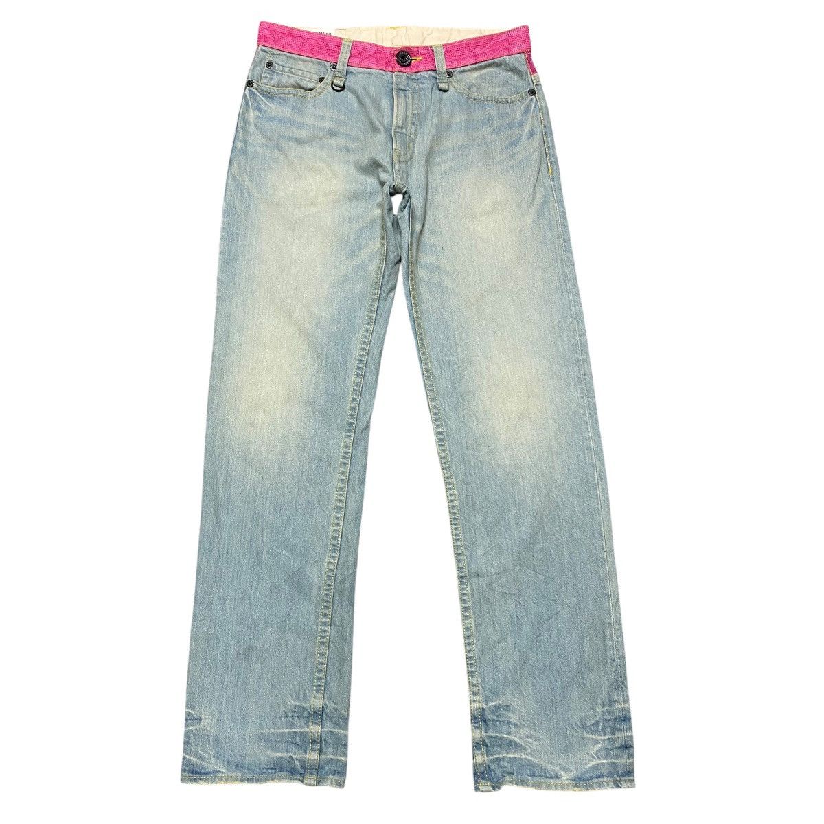 Japanese Brand CO&LU Denim Mesh Painter Jeans Size US 33 - 3 Thumbnail