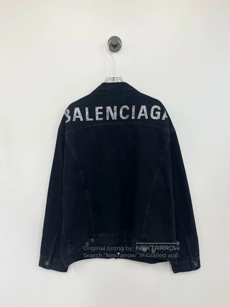 Balenciaga Balenciaga Distressed black and grey denim jacket with cry Size XS / US 0-2 / IT 36-38 - 2 Thumbnail