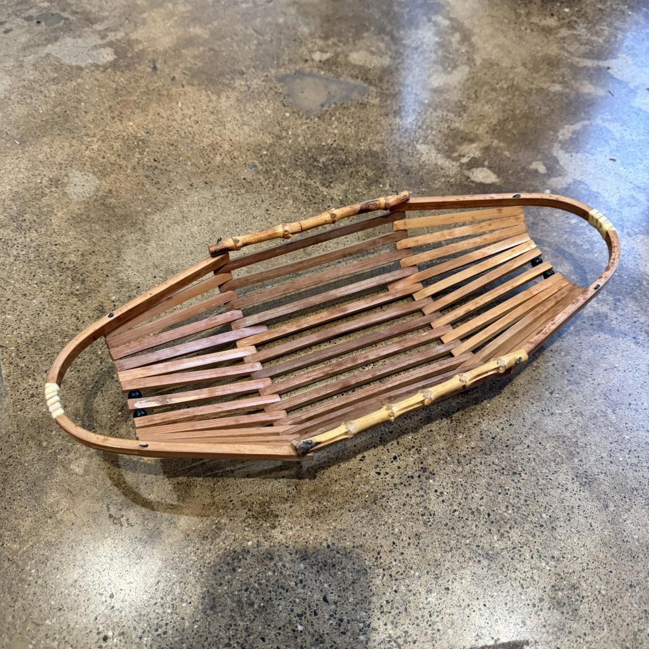 Designer Long Wooden Basket Size ONE SIZE - 2 Thumbnail