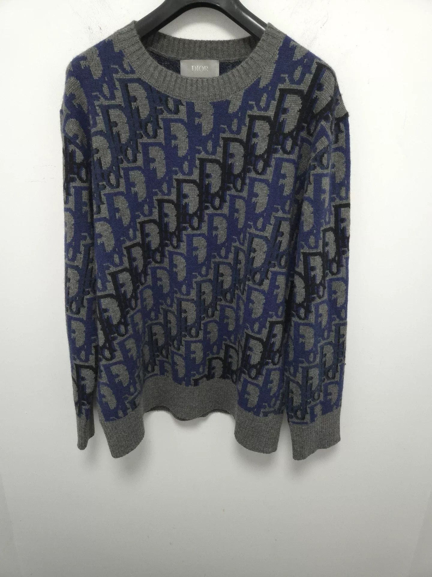 Dior DIOR Logo Pattern Thick Knit Sweater Size US XL / EU 56 / 4 - 1 Thumbnail