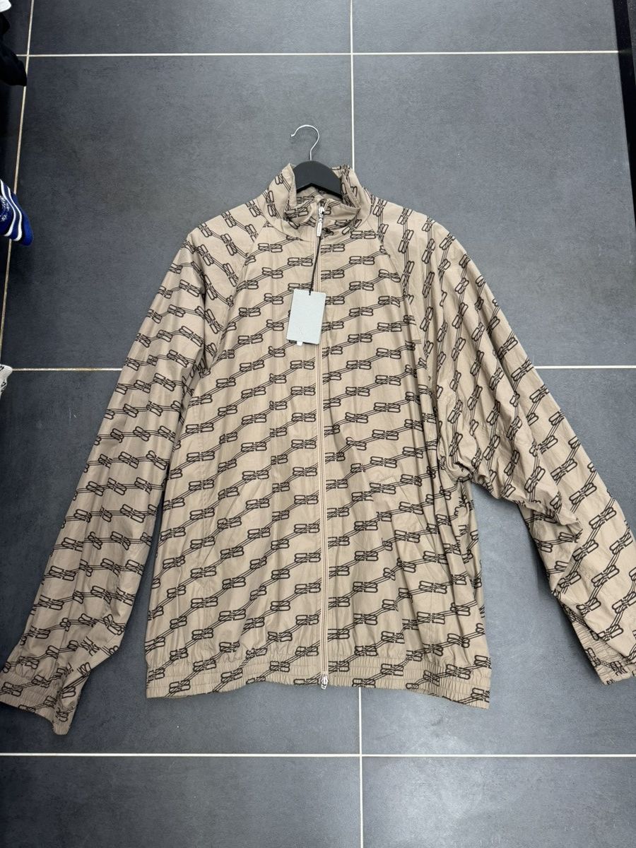 Balenciaga Balenciaga 23SS BB Monogram Track Jacket Brown Size US S / EU 44-46 / 1 - 1 Thumbnail