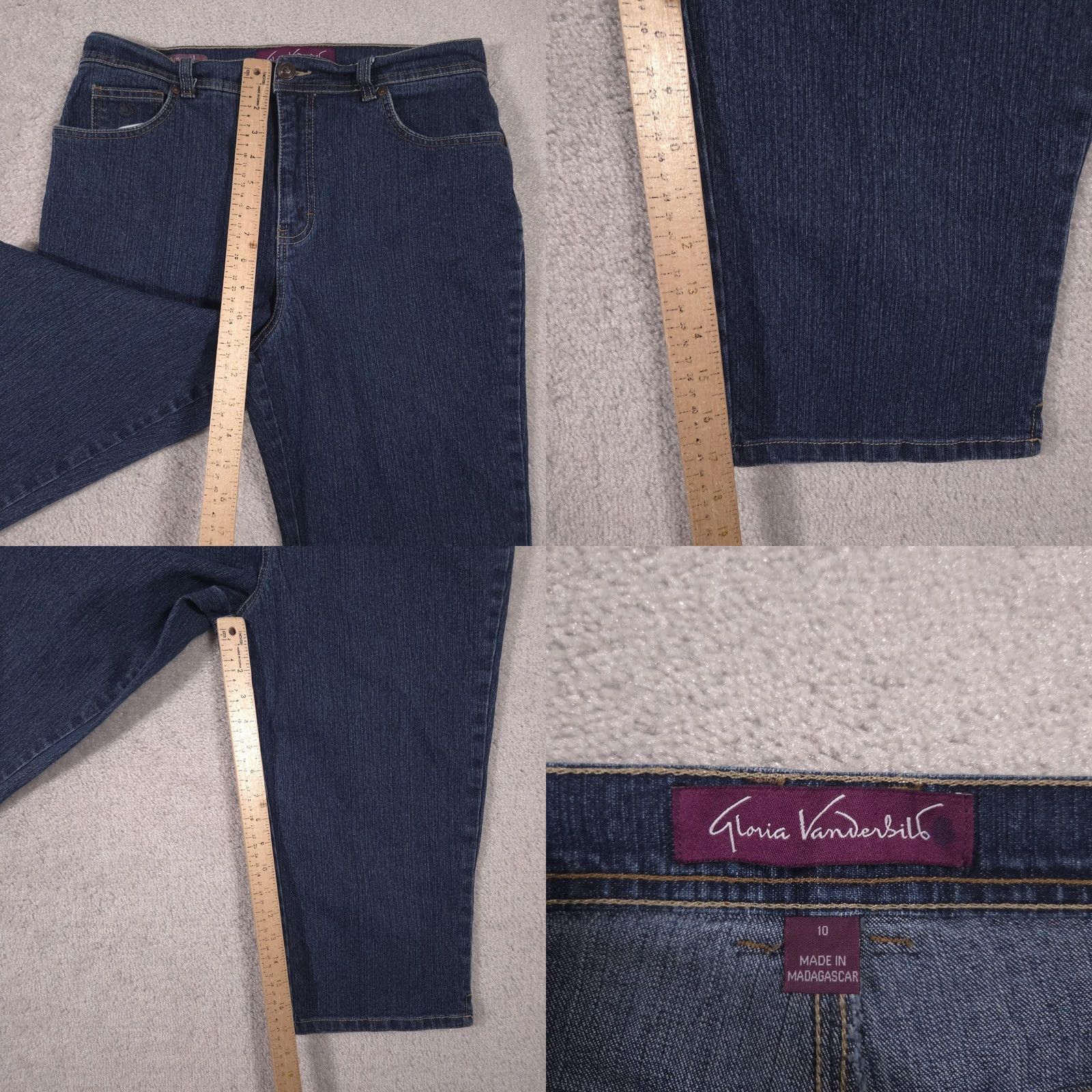 Gloria Vanderbilt Gloria Vanderbilt Amanda Capri Jeans Womens 10 Blue Medium High Rise Stretch Jeans Capris 5-Pocket Denim Cotton Polyester Spandex Shirt-ável? Size 32" / US 10 / IT 46 - 8 Thumbnail