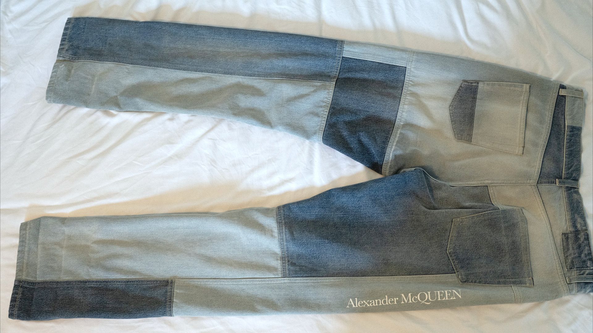 Alexander McQueen Patchwork Straight-Fit Wide-Leg Jeans Size US 34 / EU 50 - 5 Thumbnail