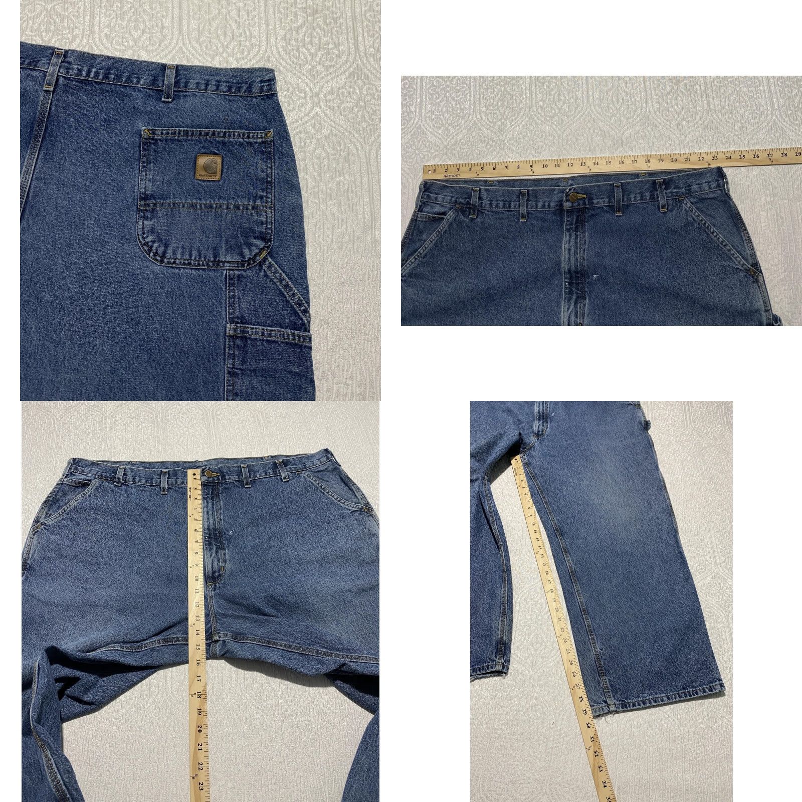 Carhartt Carhartt Jeans Mens 48x30 Blue B13 DPS Original Dungarees Work Utility Carpenter Jeans Size US 32 / EU 48 - 8 Thumbnail