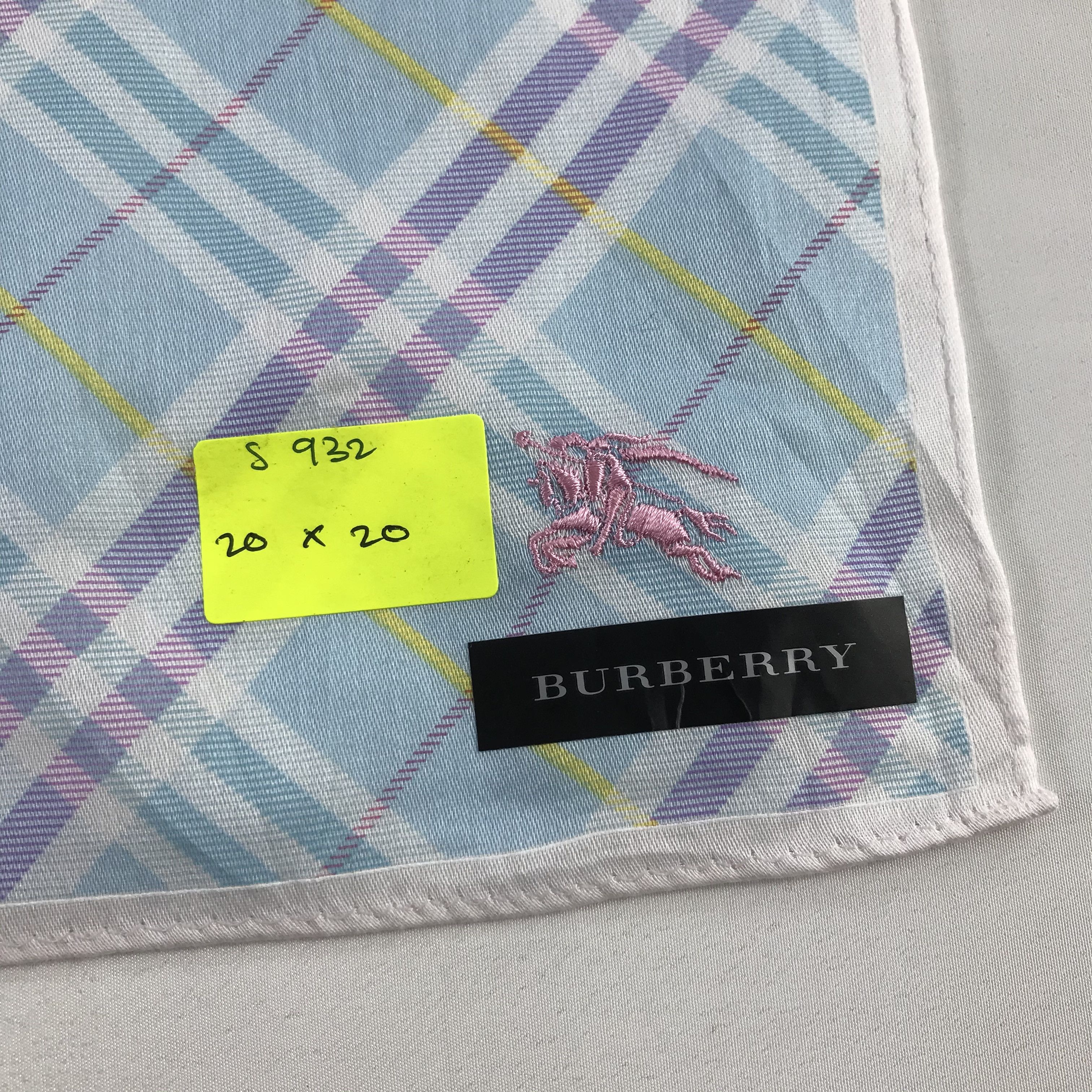 Burberry × Vintage Burberry Bandana / Handkerchief / Neckerchief - S932 Size ONE SIZE - 5 Thumbnail