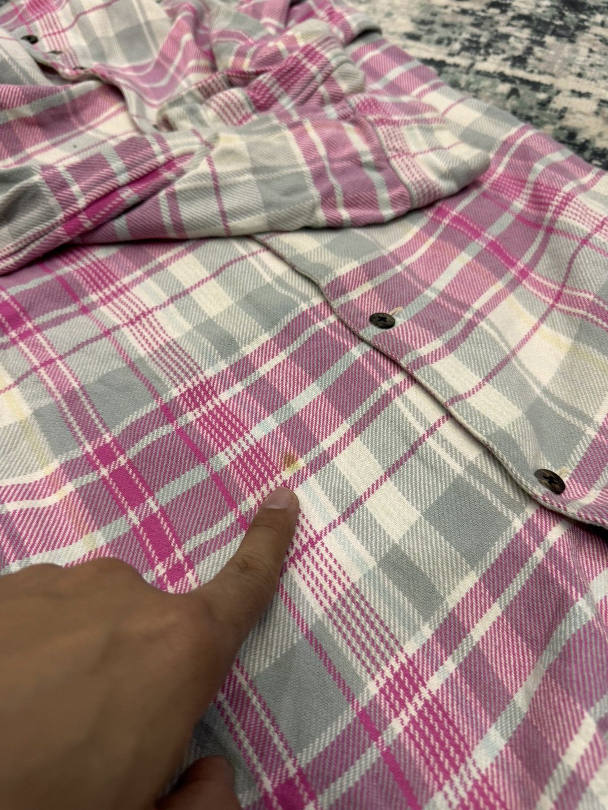 Kapital KAPITAL FLANNEL PINK COLOR MULTIBUTTONS BUTTON UP SHIRT Size XS / US 0-2 / IT 36-38 - 8 Thumbnail