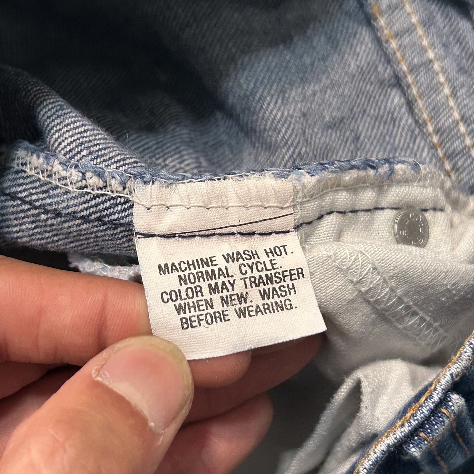 Levi's Levis 562 Orange Tabs Jeans Youth 8 22x21 Button Fly USA Size 22" - 6 Thumbnail