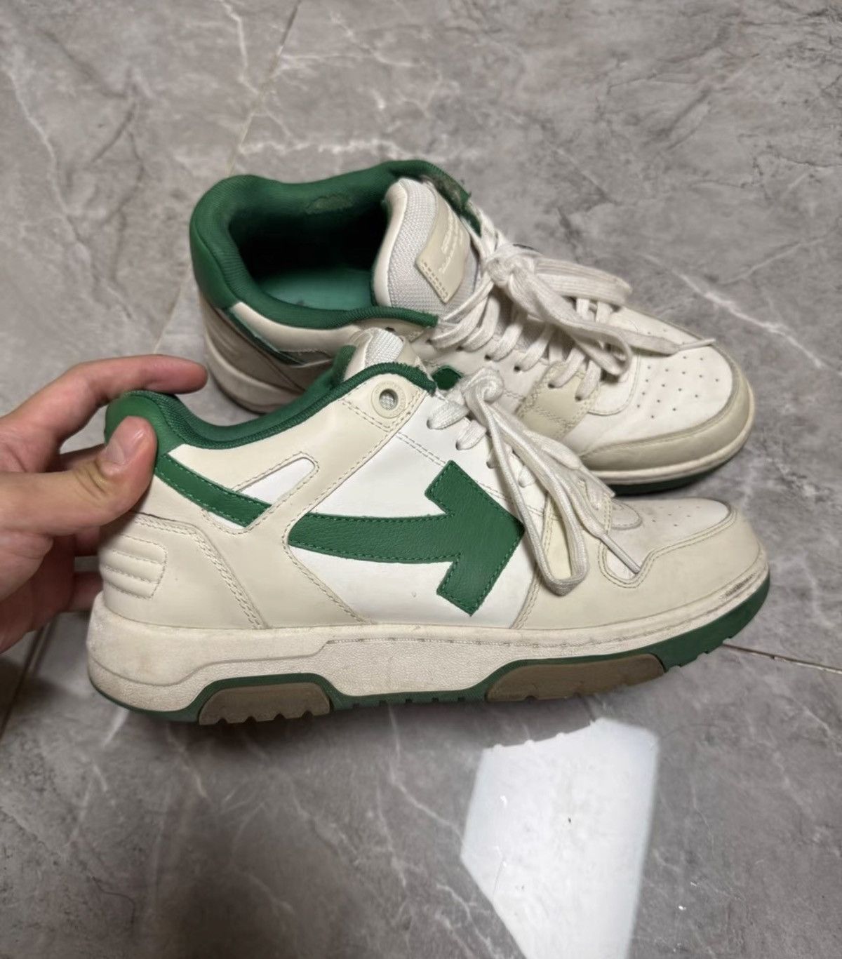 Off-White OFF-WHITE Out of Office Sneakers in Green Size US 8 / EU 41 - 1 Thumbnail