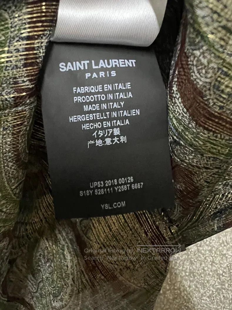 Saint Laurent Paris Saint Laurent Men's Metallic Casual Shirt. Size US S / EU 44-46 / 1 - 7 Thumbnail