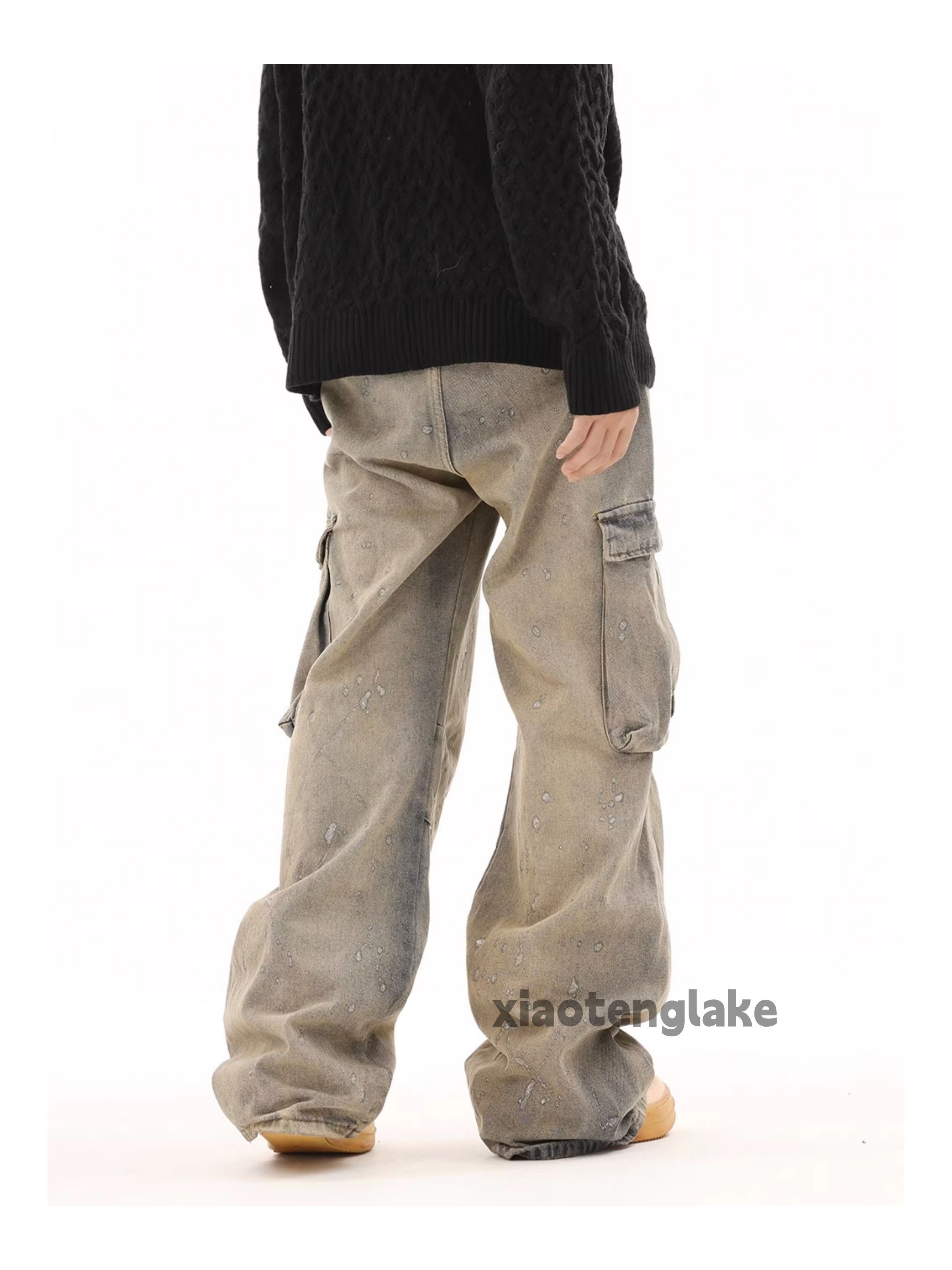 Japanese Brand × Jean washed faded stain paint rusty hiphop baggy cargo jeans Size US 32 / EU 48 - 2 Thumbnail