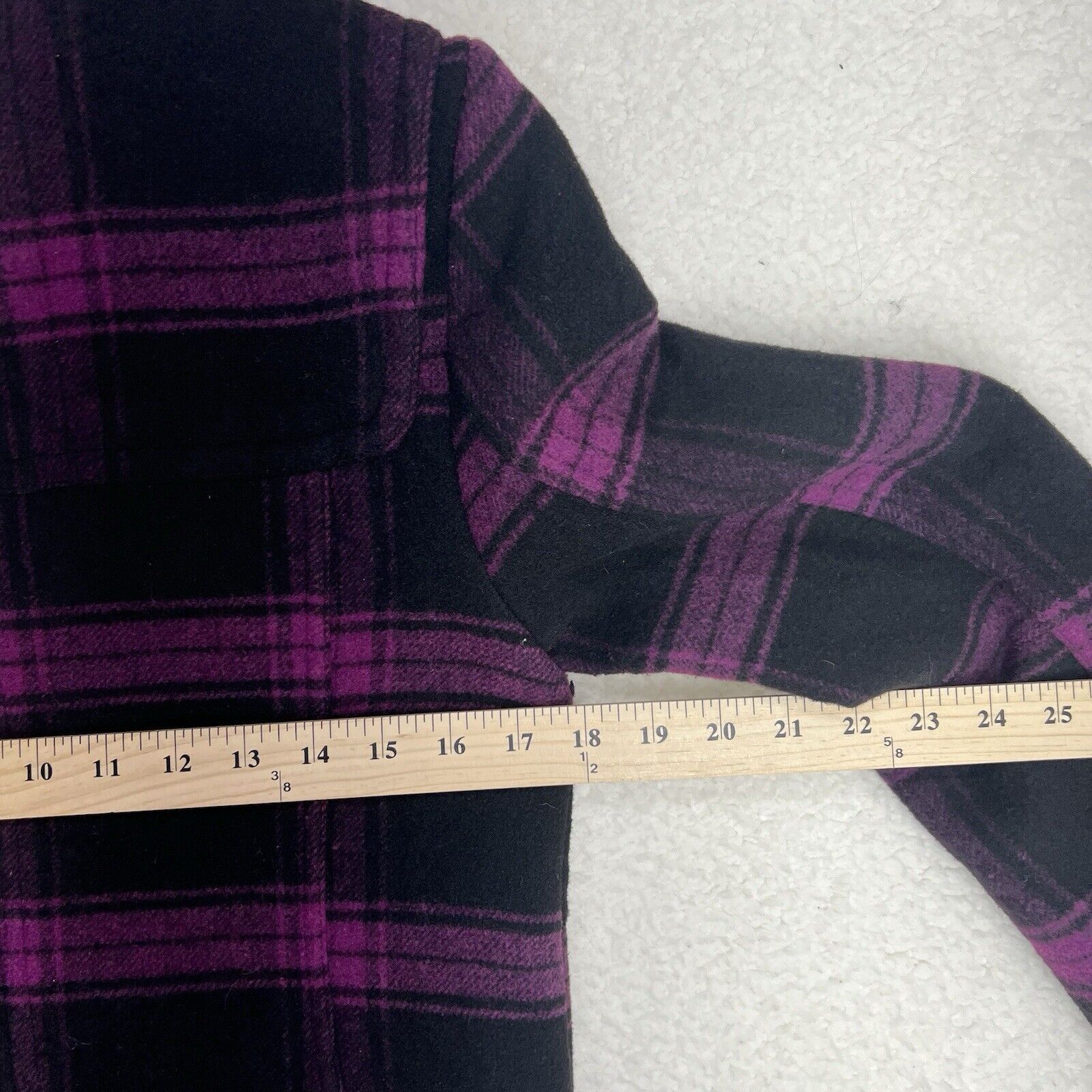 Aeropostale Aeropostale Eighty Seven Black & Purple Plaid Jacket Size S Size XS / US 0-2 / IT 36-38 - 7 Thumbnail