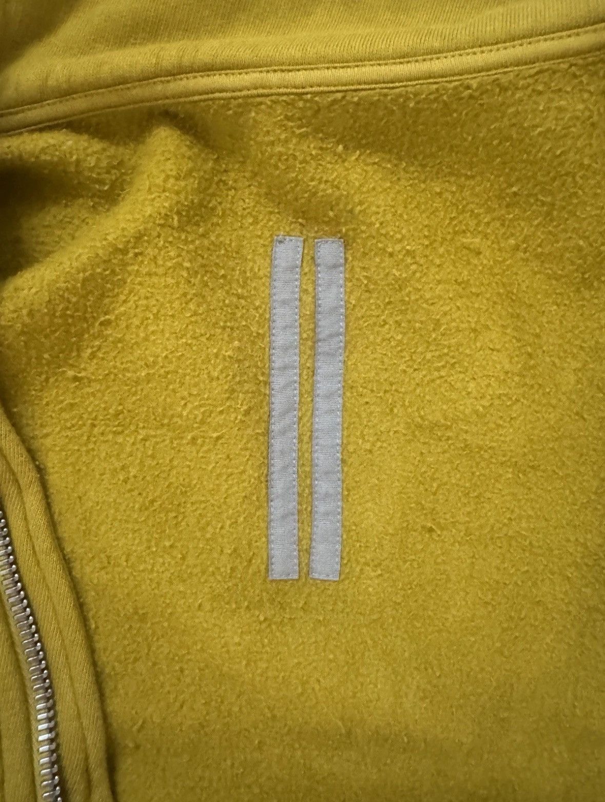 Rick Owens Rick Owens DRKSHDW Mustard Zip Hoodie Asymmetrical Size XS Size XS / US 0-2 / IT 36-38 - 4 Thumbnail