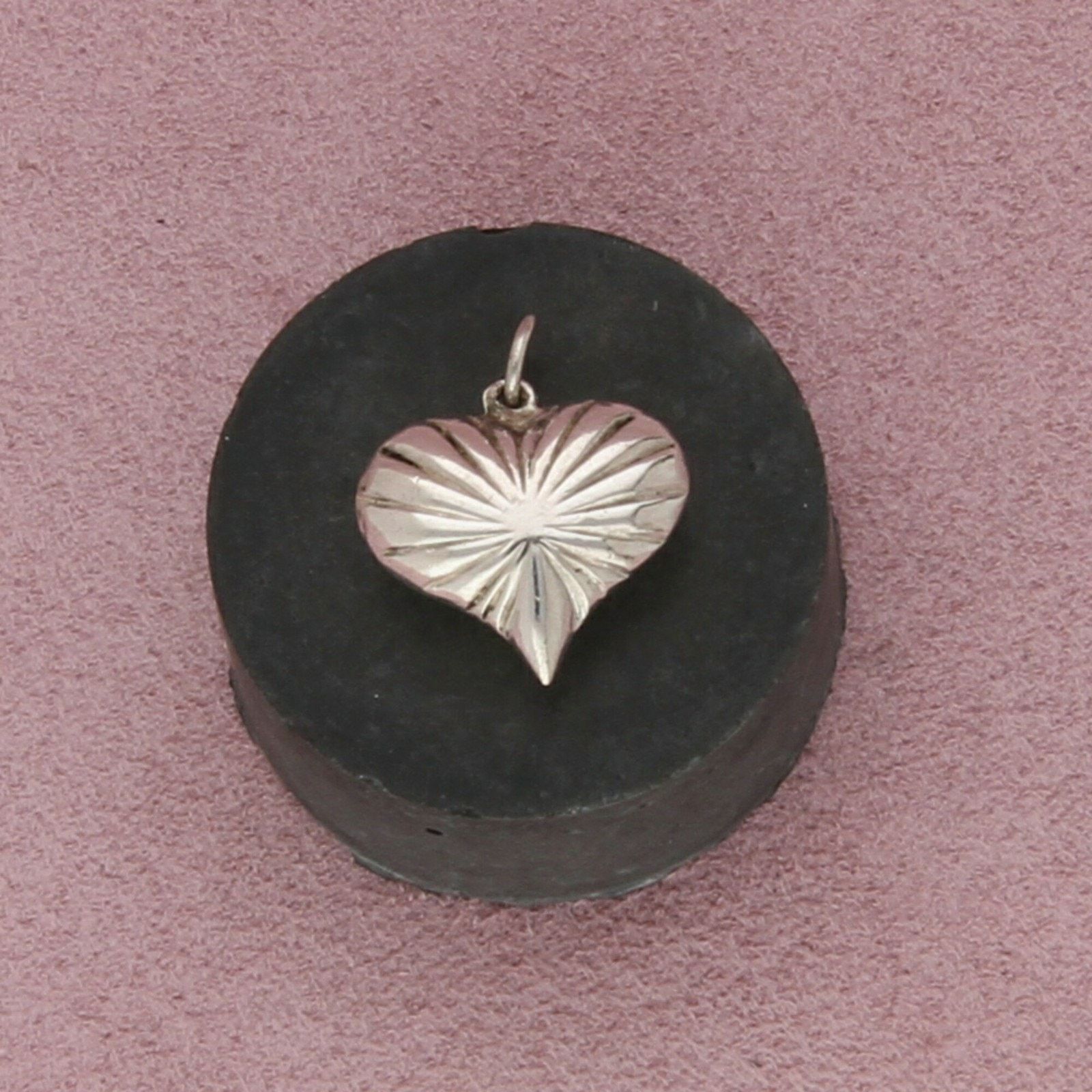 Sterling Silver sterling silver diamond accent puffy heart pendant Size ONE SIZE - 2 Thumbnail