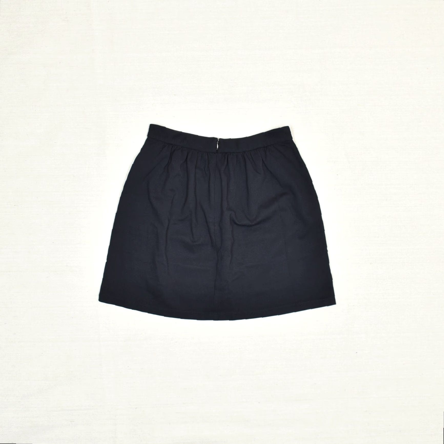 J.Crew J.CREW Skirt A-Line Zip Solid Viscose Black Size 2 Women Adult Short Size 26" / US 2 / IT 38 - 3 Thumbnail