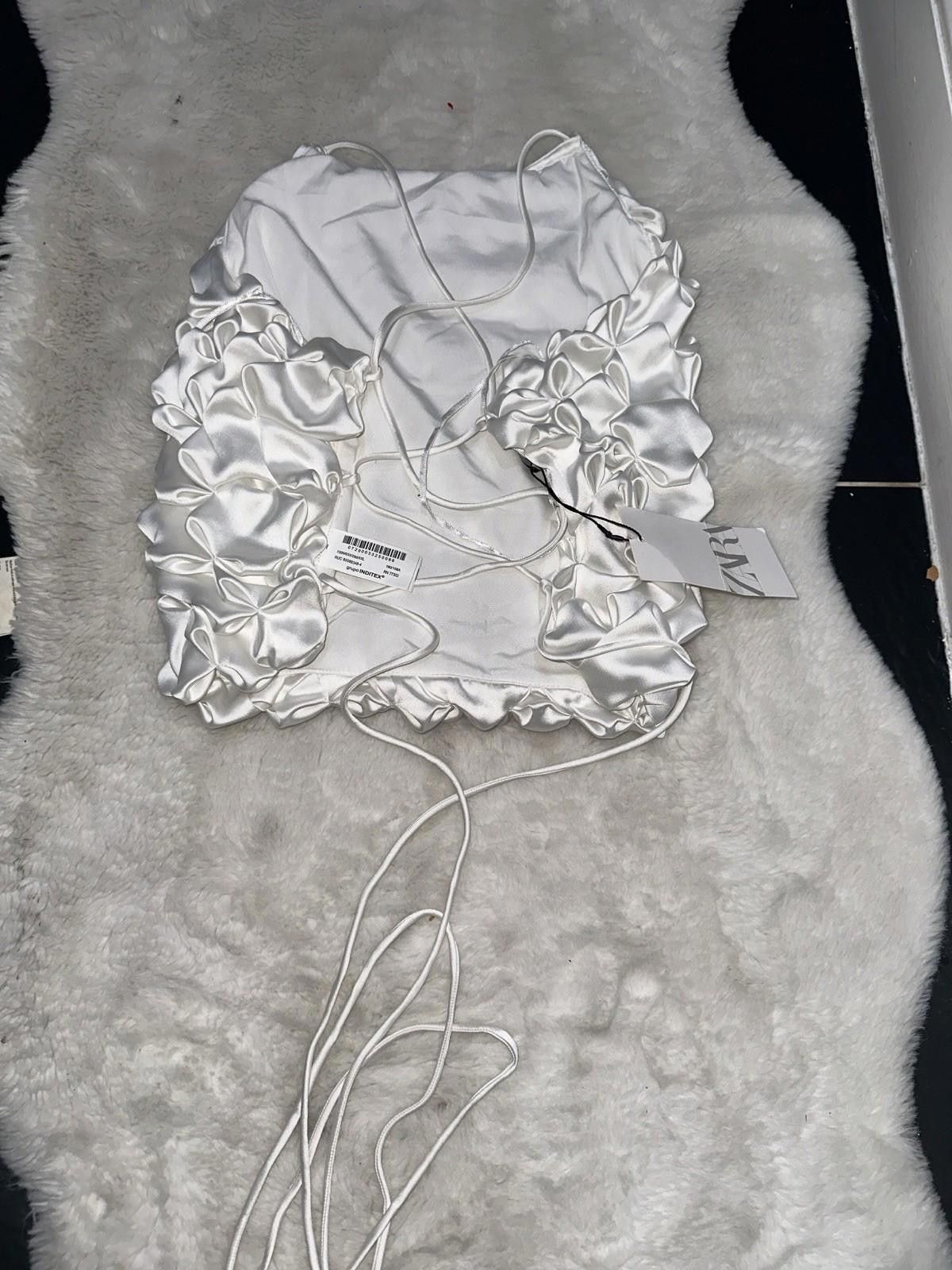 Zara ZARA white top satin size XXL BNWT Size XXL / US 16-18 / IT 52-54 - 2 Thumbnail