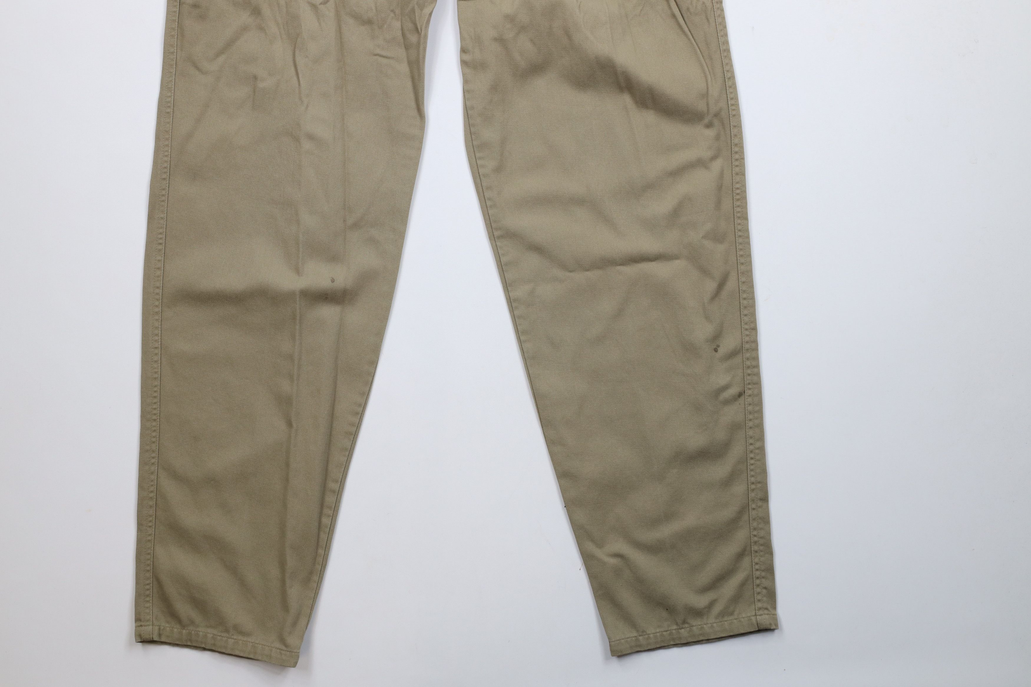 Vintage Vintage 90s Streetwear Pleated Tapered Leg Chino Pants Beige Size US 30 / EU 46 - 4 Thumbnail