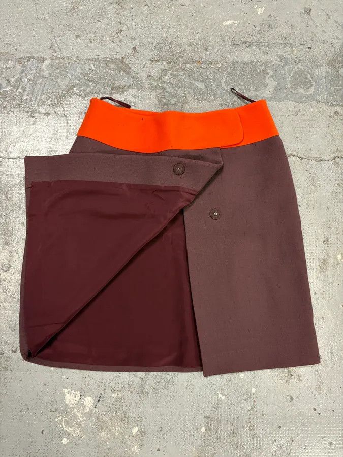 Prada 2000s Prada Purple & Orange Skirt Size 26" / US 2 / IT 38 - 8 Thumbnail