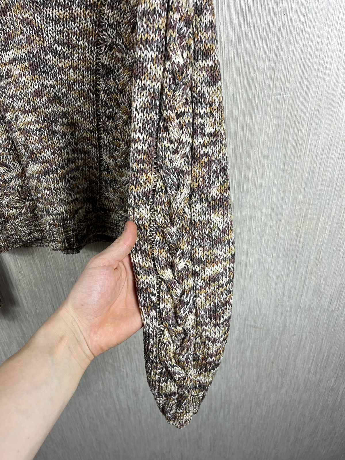 Designer × Max Mara × Weekend Max Mara Max Mara Weekend knitted sweater v-neck cozy patterned Size M / US 6-8 / IT 42-44 - 15 Thumbnail