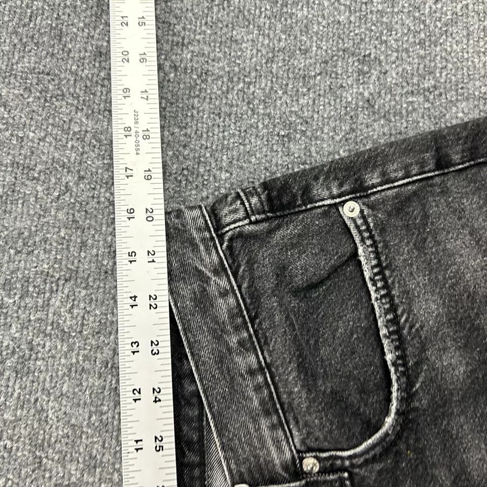 Zara Zara Jeans Womens 31 Denim Mom High Rise Charcoal Wash Size 31" - 4 Thumbnail