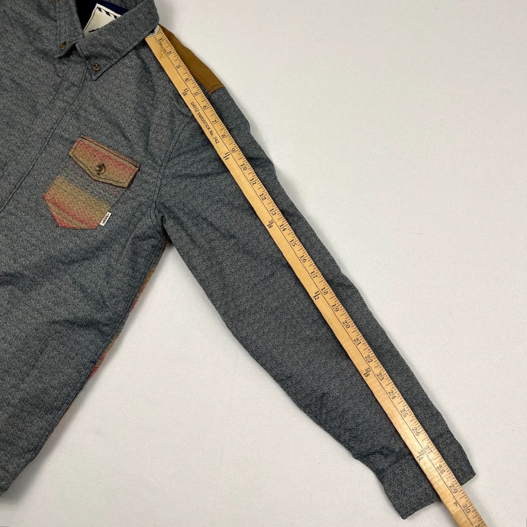 Vans Vans Mountain Expedition Santa Fe Mens S Gray Quilted Shirt Jacket Southwestern Jacket Size US S / EU 44-46 / 1 - 7 Thumbnail