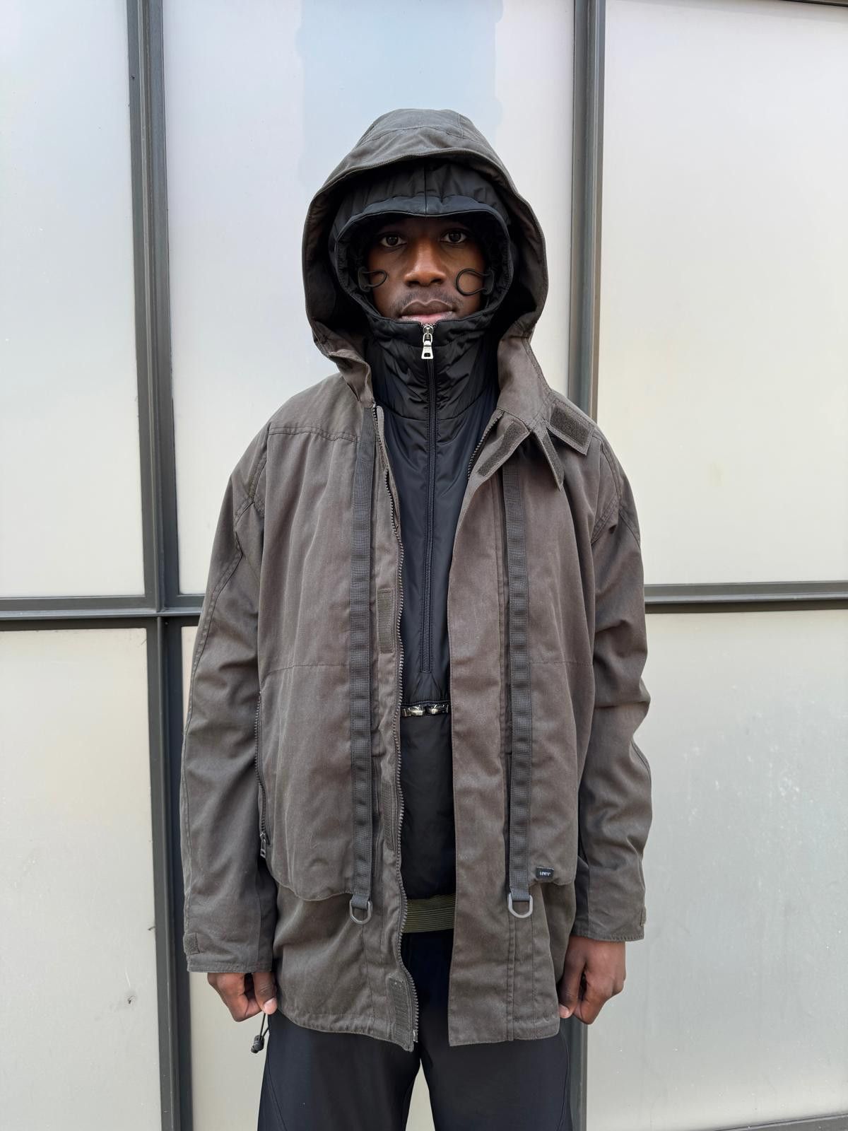 Levi's 00’s Levi’s Engineered Waxed Cotton Stash Pocket Jacket Size US L / EU 52-54 / 3 - 4 Thumbnail