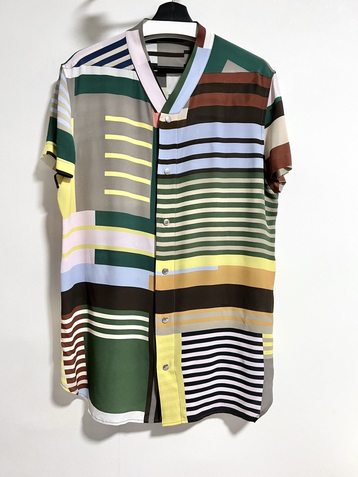 Rick Owens Rick Owens SS20 Golf Shirt In Uxmal Print Size US L / EU 52-54 / 3 - 1 Thumbnail