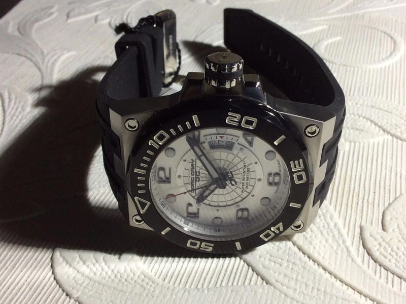 Designer Jorge Gray Men's Sliver Dial Black rubber strap watch Size ONE SIZE - 3 Thumbnail