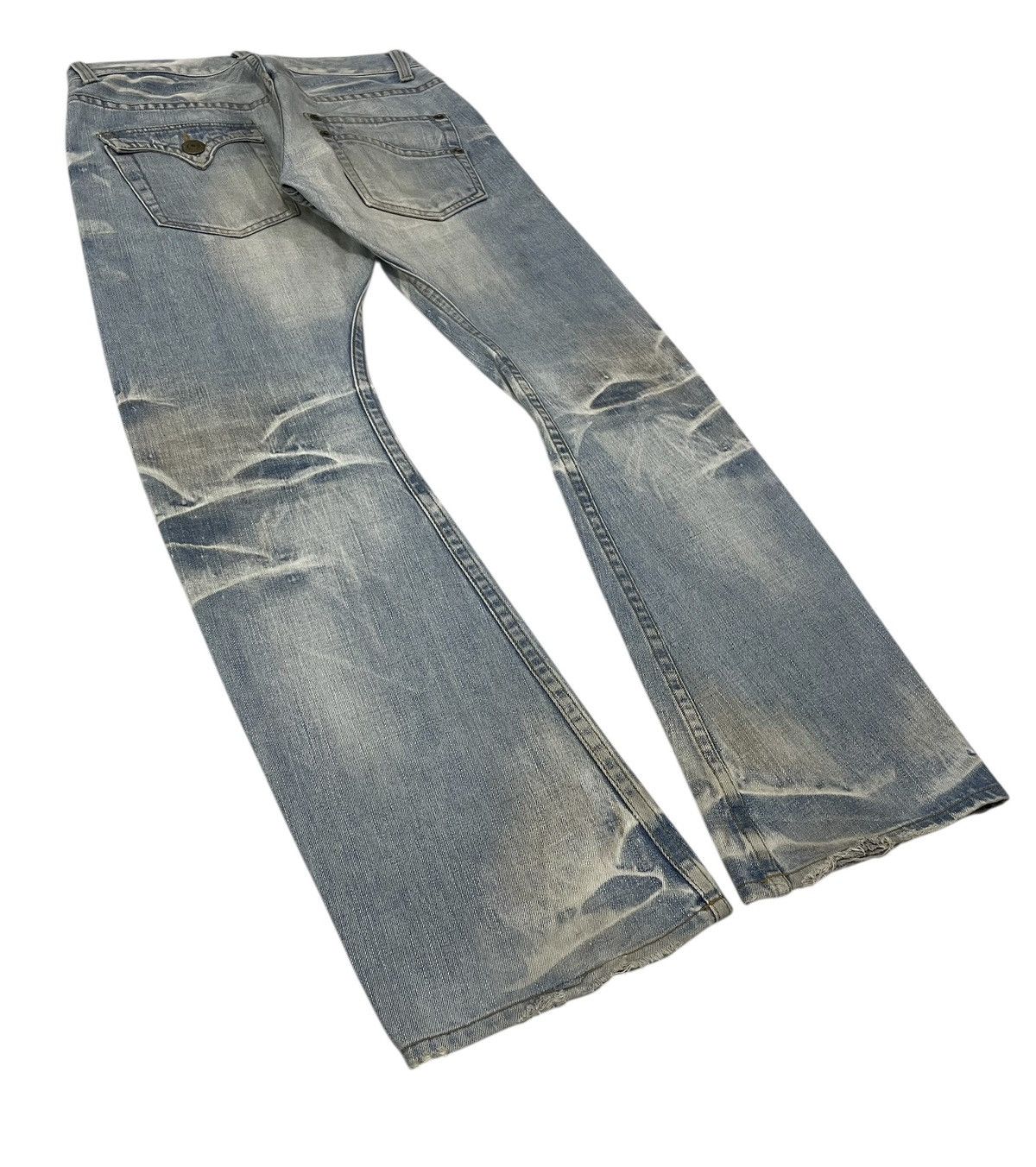 Hysteric Glamour RattleTrap Japan Flare Clawkmarks Jeans Mudwash Size US 31 - 8 Thumbnail