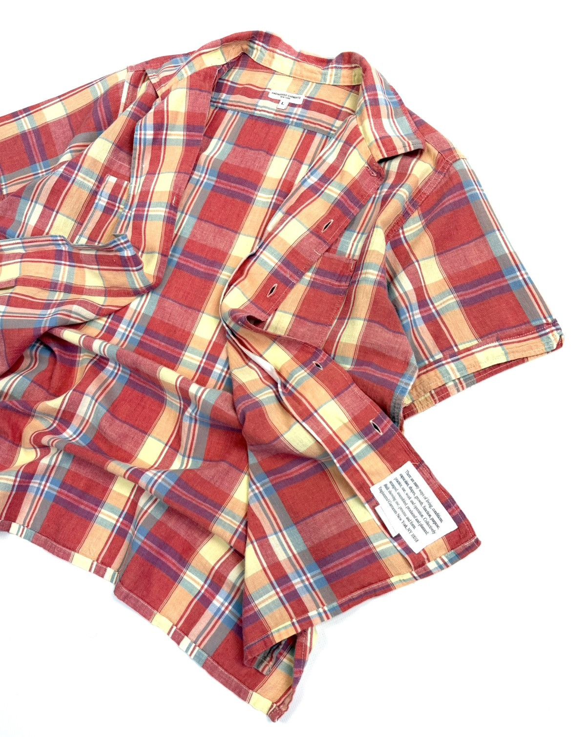 Engineered Garments Engineered Garments Linen Blend Plaid Shirt USA Short Sleeve Size US L / EU 52-54 / 3 - 5 Thumbnail